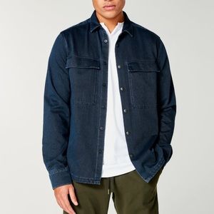 TWILL KNIT STADIUM SHIRT JACKET